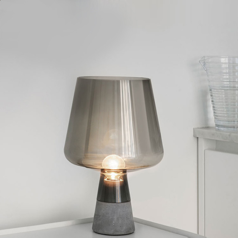 Post-modern minimalist led table lamp Nordic personalized table lamp creative industrial style bedroom lighting cement bedside table lamp