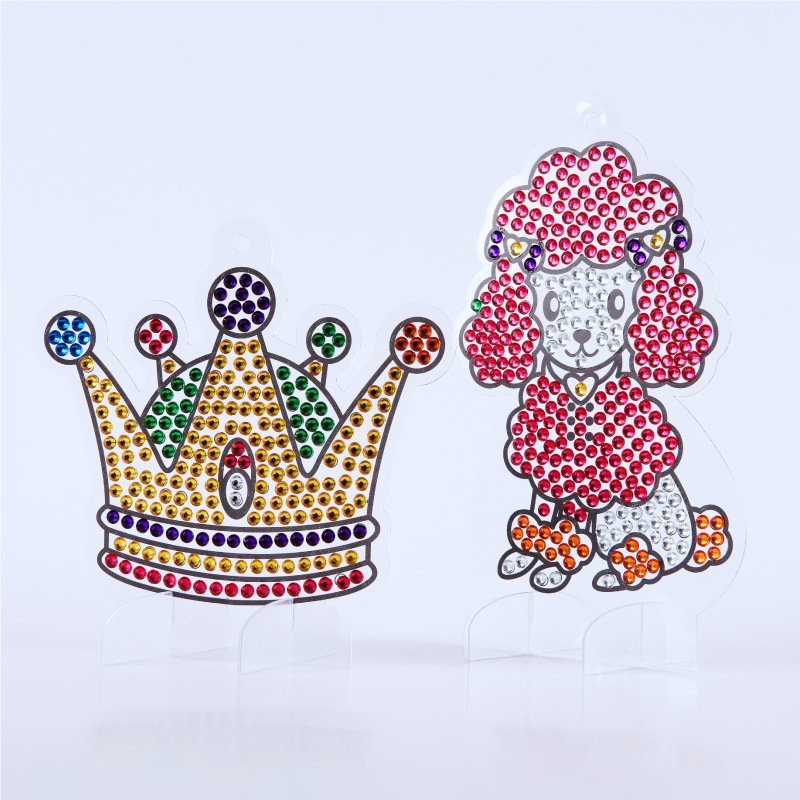 Picture of Amazon children's diamond painting random stickers 5d diy crystal bright diamond three-dimensional decorative hanging painting stickers wholesale