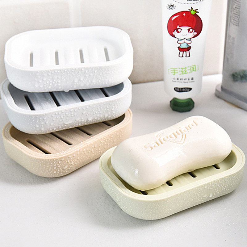 Punch-free Soap Box Thickened Double-layer Soap Box Toilet Drain Soap Box Travel Portable Soap Holder Soap Holder