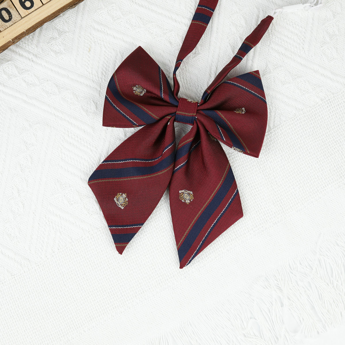 Picture of Jk Japanese Style Uniform Leather-band Free Tie Men's Bow Tie Women's All-match School Style Daily Striped Simple School Uniform
