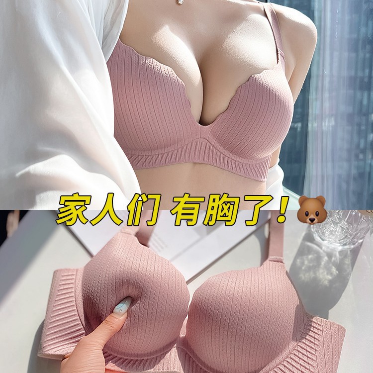 Passiony Cat Small Chest Push-up Showy Underwear Women's 2025 New Thickened Parammary Anti-sagging No-trace Bra