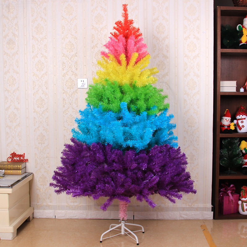 Colorful Christmas Tree Package 60cm45cm1.5 m 1.8 Rainbow Home Shopping Mall Gradient Personalized Christmas Gift