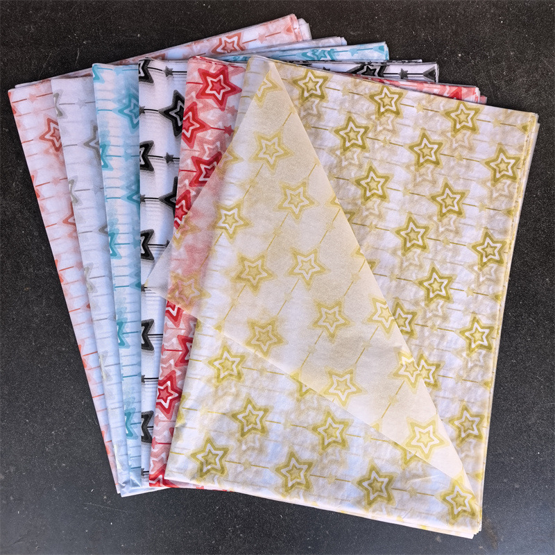 Cross-Border Foldableing Copy Paper 10 Sheets Cut Out Star Thin Paper Flower Gift Packaging Sydney Paper DIY Material
