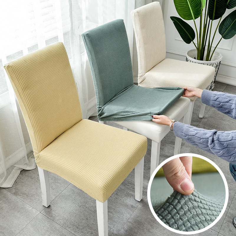 Picture of Thickened Polar Fleece Chair Cover Universal One-Piece Chair Cover Elastic Hotel Restaurant Dining Chair Cover Stool Cover Wholesale