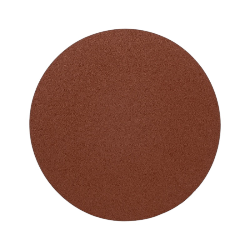 Picture of Small Fresh Round Leather Mouse Pad small size Solid Color Portable Simple Leather Office Desk Mat Computer Mouse Mat