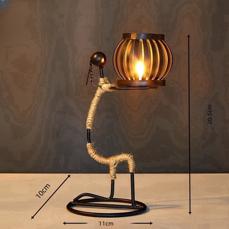 Picture of Cross-border Iron Candlestick Decoration Ornaments European Restaurant Dining Table Atmosphere Lamp Candlestick Home Metal Crafts