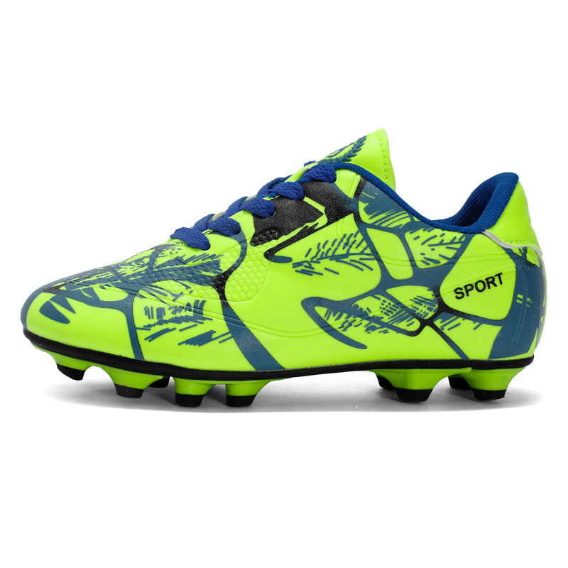 Picture of Cross-Border High-Top Adult Football Shoes for Men and Women Tf Broken Spikes Artificial Turf Ag Long Spikes Student Training Football Shoes Wholesale