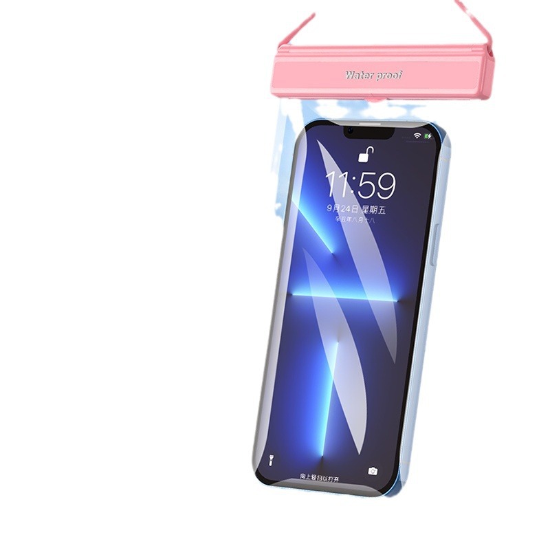Picture of Mobile Phone Waterproof Bag Tpu Touch Screen Waterproof Phone Pouch Flip Full Transparent Protective Case Wholesale Outdoor