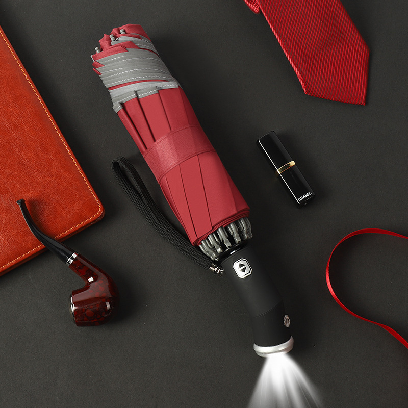 Picture of Fully Automatic Foldableing High-End Umbrella for Women, High-End, Sunny and Rainy Dual-Use Umbrella, Reverse Umbrella That Can Be Rotated with Logo