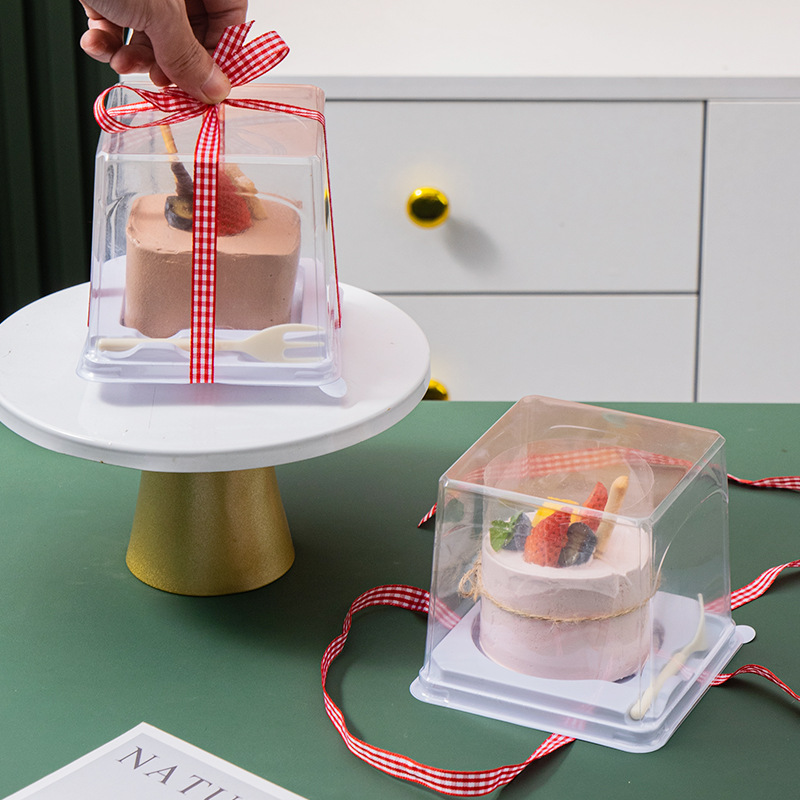 Picture of 2/3/4/ 6inch Cake Packaging Box 4inch Birthday Mousse Puff Populus Canescens Nectar Box Dessert Box