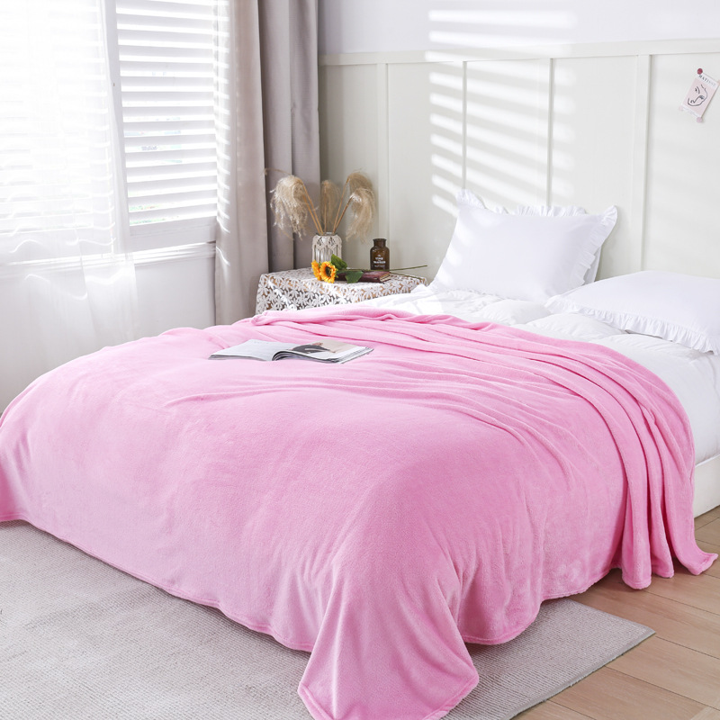 Picture of Small blanket winter coral blanket flannel single double bed sheet thickened female student dormitory quilt nap blanket