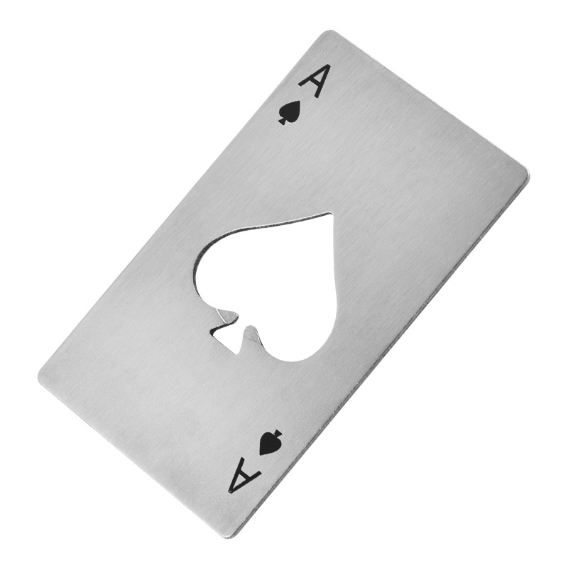 Picture of Poker beer bottle opener stainless steel bottle opener credit card soda pump black Peach a bottle opener bottle opener