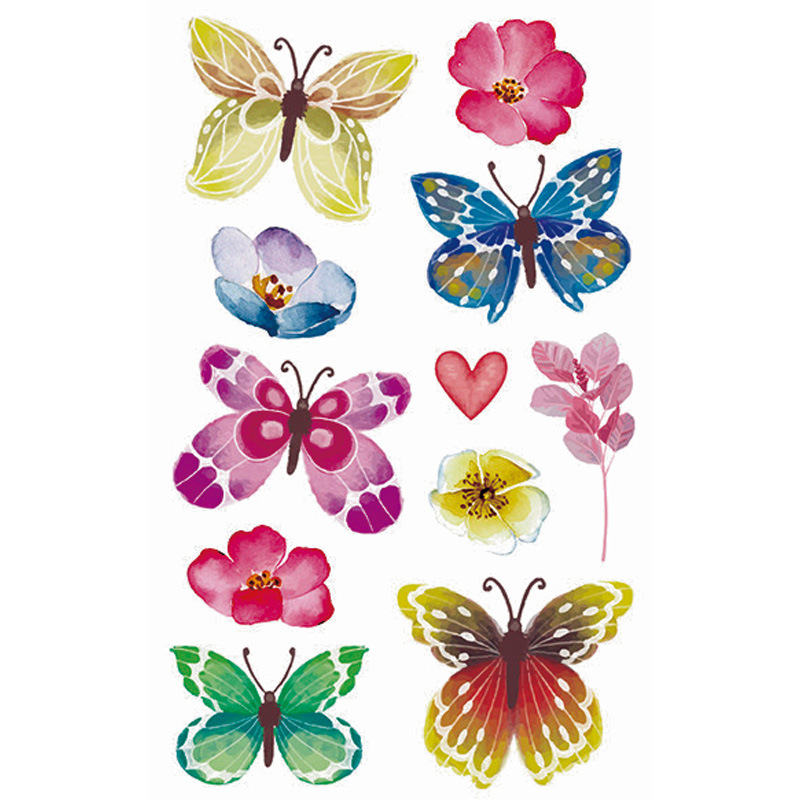 Picture of New Cross-border Cute Color Butterfly Tattoo Sticker Waterproof Small Fresh Children's Children's Six One Princess Face Sticker Color Sticker
