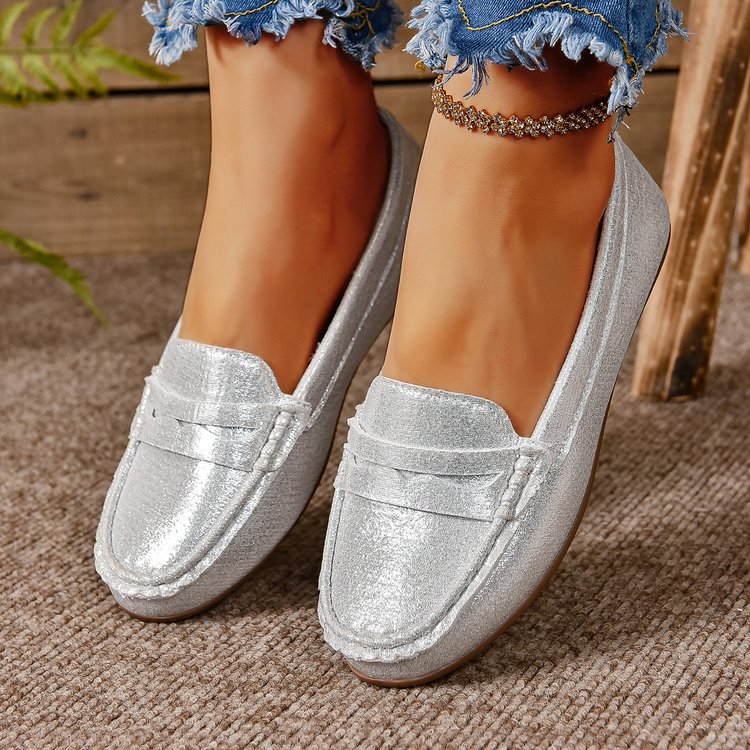 Flat loafers 2024 New Four Seasons lightweight casual shoes fashion lazy slip-on women's shoes round toe women's shoes