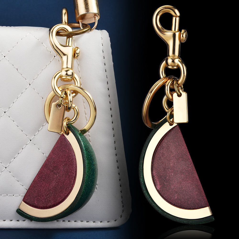 New Watermelon Pendant Keychain Bag Pendant Women's Bag Jewelry Exquisite Car Keychain Cross-border Wholesale Hanging Ornaments