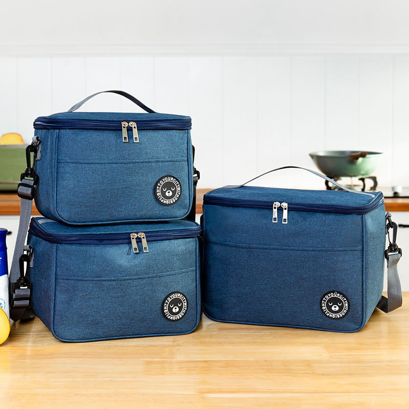 Picture of Lunch Box Handbag Square Insulation Bag Aluminum Foil Thickened Lunch Bag Large Capacity picnic bag for office workers and students with meals