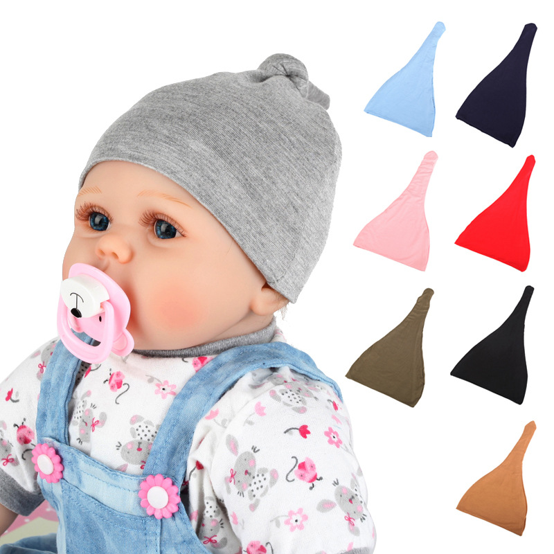 Cute Joo-Joo Hat Soft Skin-Friendly Double Layer Baby Hat Baby's Tail Hat Foreign Trade Knot Hat Newborn Traceless