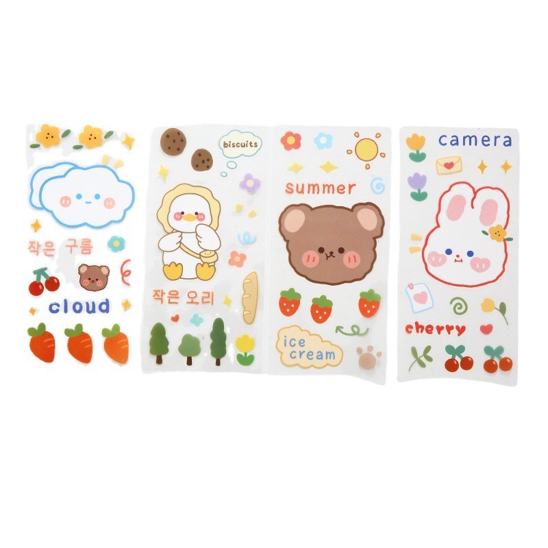 Picture of Cartoon Transparent Pvc Sticker Storage Box Waterproof Sticker Ins Cute Girl Sticker Wholesale Thermos Cup Sticker Crystal Sticker