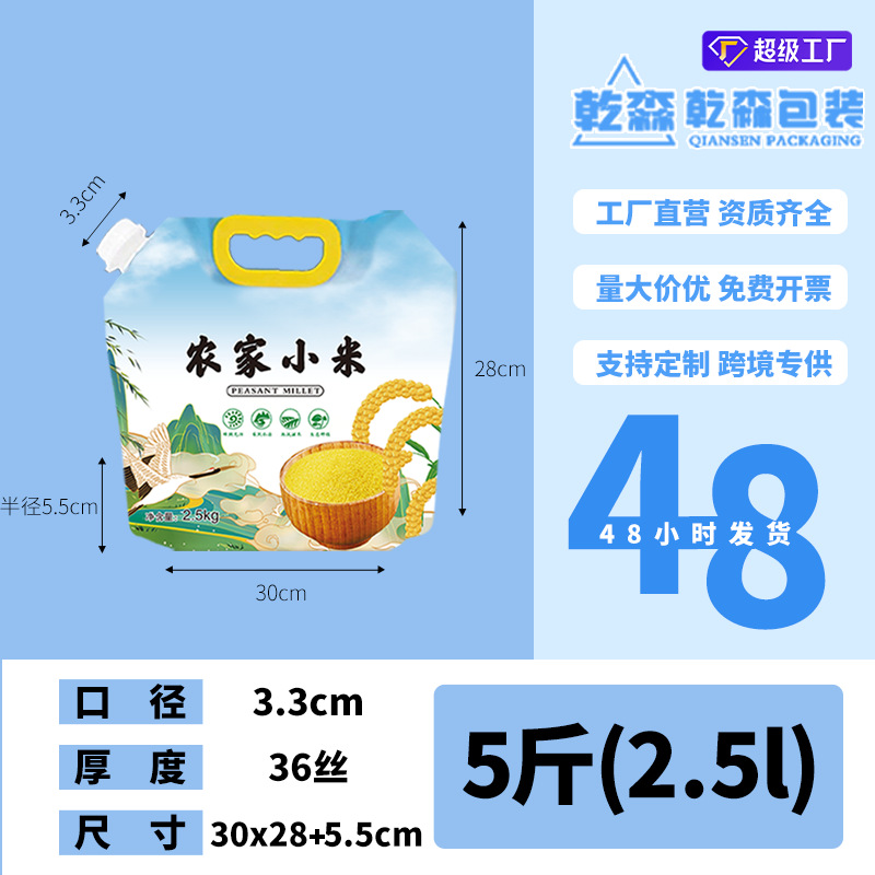 Picture of Transparent Spout Bag Beer Bag Disposable Liquid Bag Beverage Bag Music Festival Water Bag Self-Standing Laundry Detergent Bag Printing
