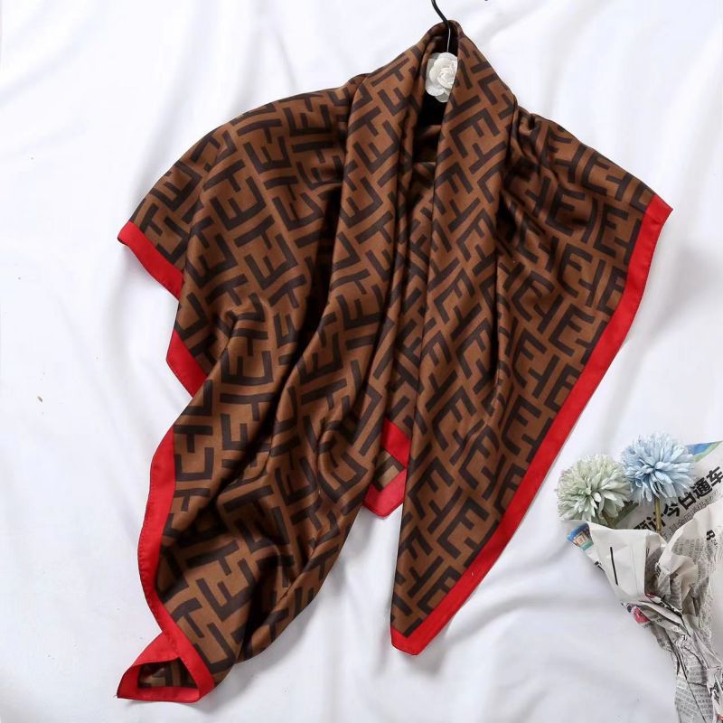 Picture of Autumn and winter all-match shawl animal printed black and white simple large square 90*90CM imitation silk twill silk scarf for women