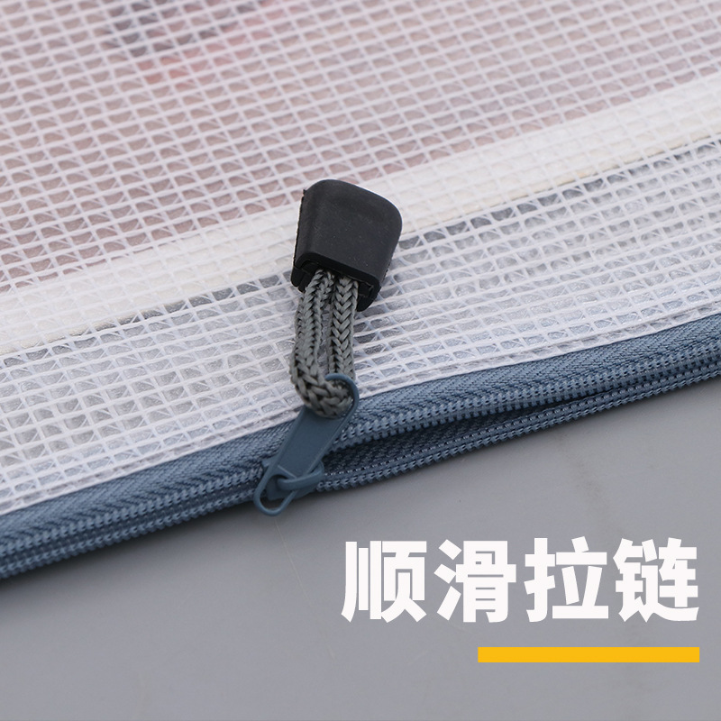 Picture of Wholesale Pvc Plastic A5 Large Capacity Mesh Zipper File Bag A3 Storage File Prenatal Check-Up Information A4 Storage Bag
