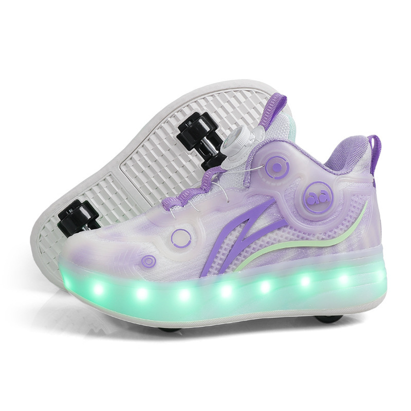 Picture of Roller Skates, Kidsren's New Heelys, Light Shoes, Rechargeable Boys' Roller Skates, Four-wheeled Shoes