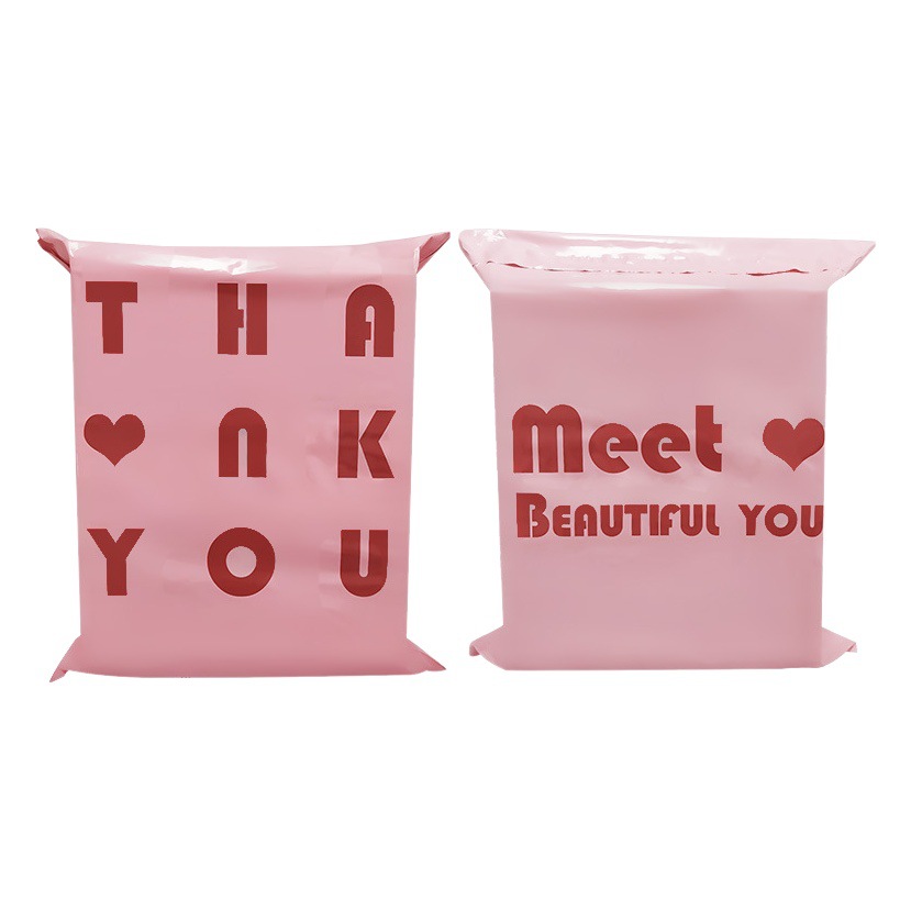 Express Bag Packaging Bag Thickeneded Pink Printed Bag Clothing Waterproof Packaging Bag Logistics Mailing Destruction Bag Customization