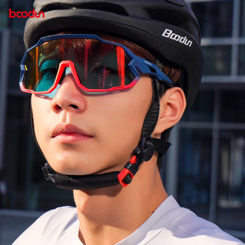 Cross-Border Outdoor Sports Cycling Glasses Special-Shaped Frame Non-Slip Wear-Resistant Photochromic Anti-Uv Same Style for Men and Women