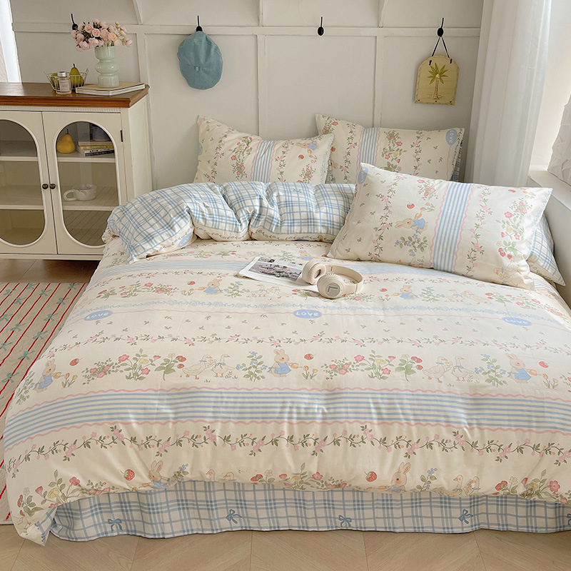 Picture of Wholesale ins cotton four-piece student dormitory three-piece set bed hat autumn and winter group purchase gift generation manufacturers