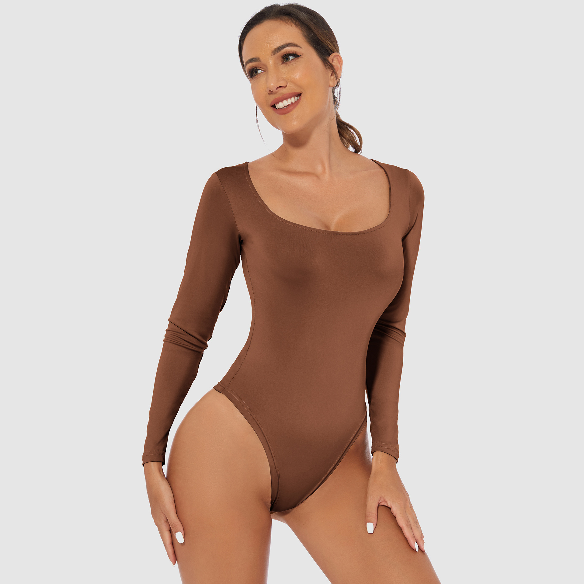 Picture of European and American Women's Sexy jumpsuit Slim-fit Spice Girl jumpsuit Women's outerwear solid color tights jumpsuit
