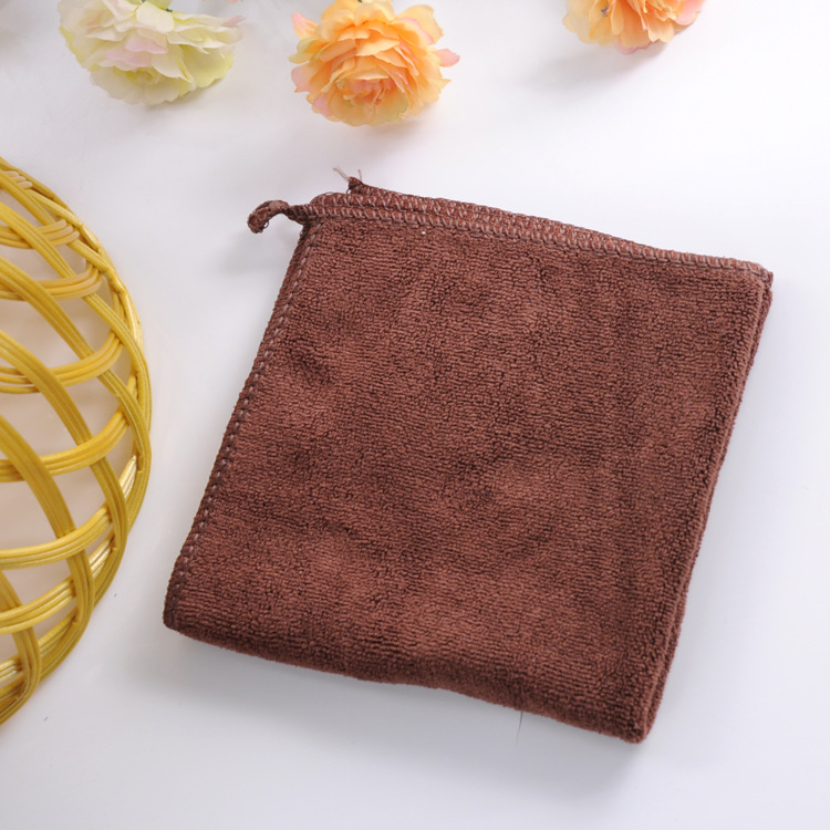 Picture of Fiber towel thickened each size small square household cleaning cloth absorbent household cleaning support logo