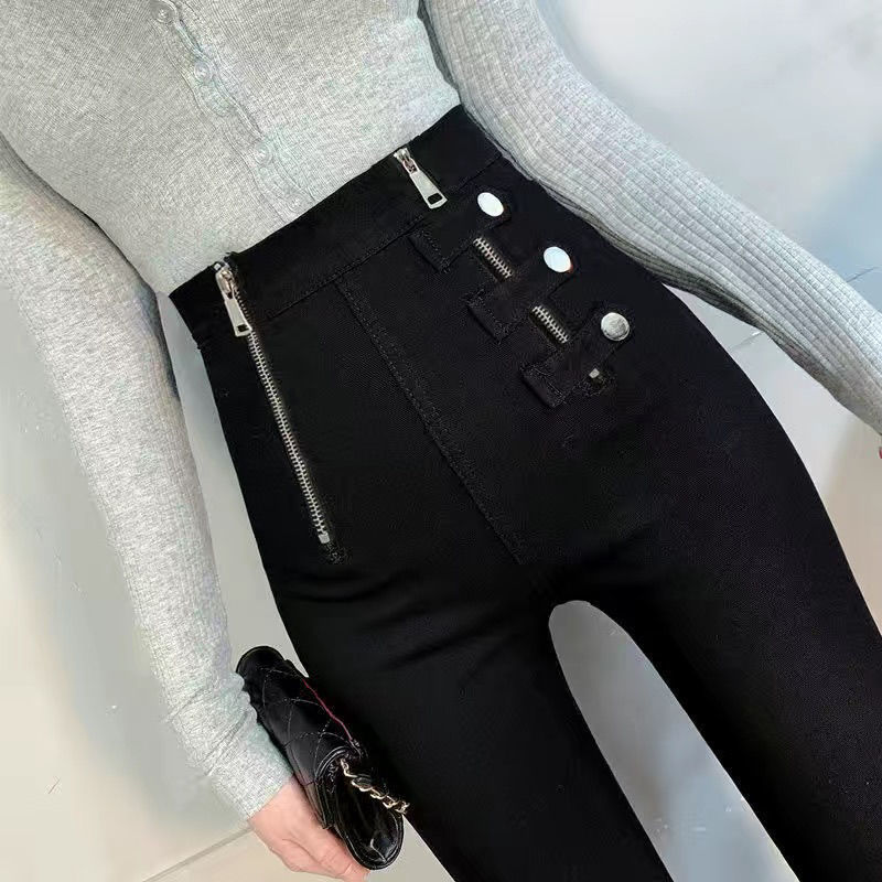 2024 New Arrival High Waist Leggings Women's Outer Wear Spring New Arrival Leggings Slimming All-match Slim-fit Magic Trousers