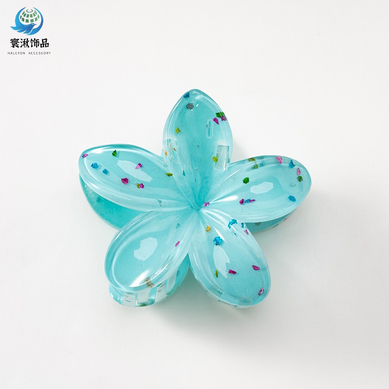 Picture of Cross-border egg flower clip large high-grade gradient Flower hairpin back head updo ponytail shark clip headdress