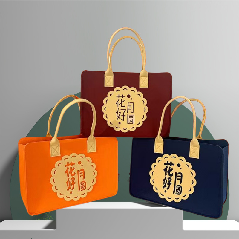 2025 Heat Transfer Felt Bag Storage Printed Handbag Felt Tote Bag Storage Bag Handbag Customized Gift Bag