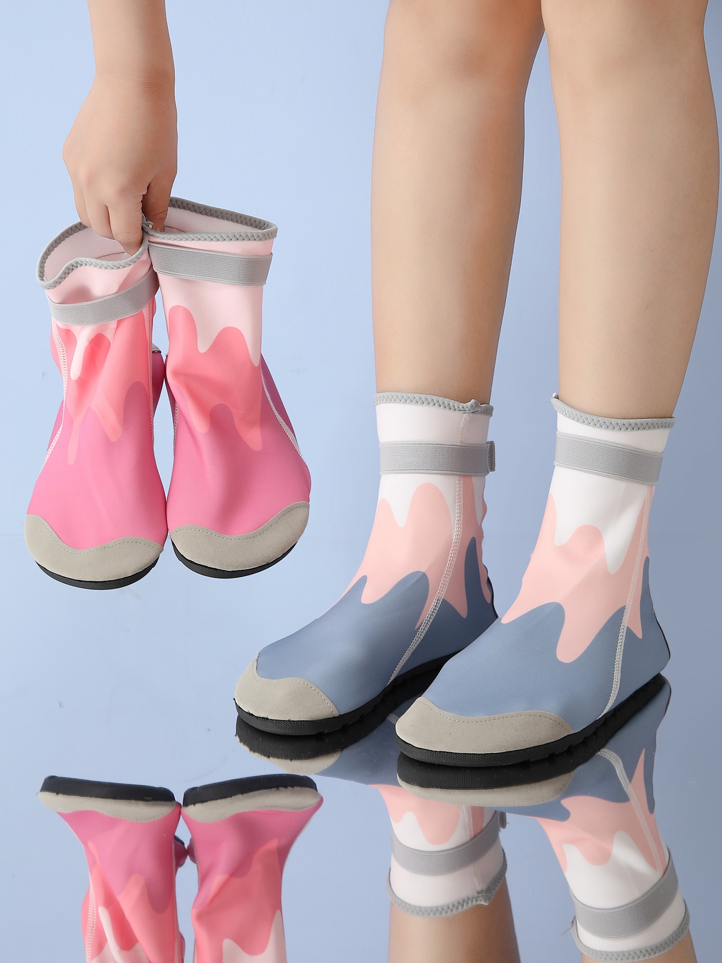 Adult Beach Socks and Shoes for Women, Diving, Snorkeling, Wading and Swimming Shoes for Men, Non-Slip Soft Soles for Playing in the Sea and River Tracing Shoes