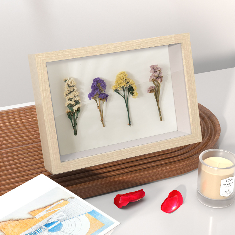 Picture of Three-dimensional hollow photo frame picture frame wholesale wall-hanging solid wood dried flower butterfly specimen frame handmade diy table crafts