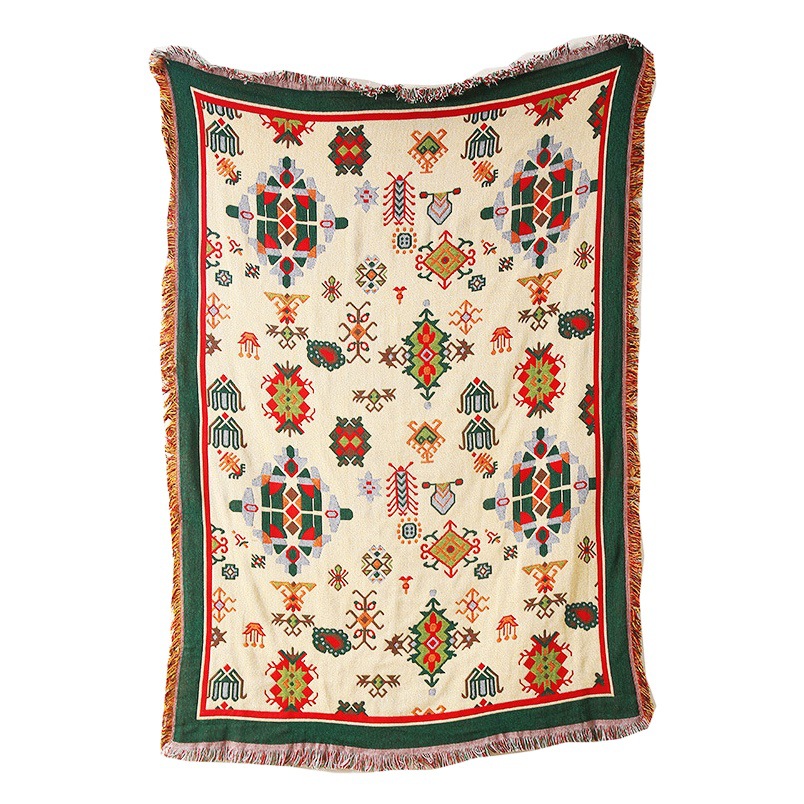 Cross-border Supply Chinese Classical Sofa Towel Sofa Blanket Tablecloth Cover Blanket Dust Cloth Decorative Blanket Camping Blanket