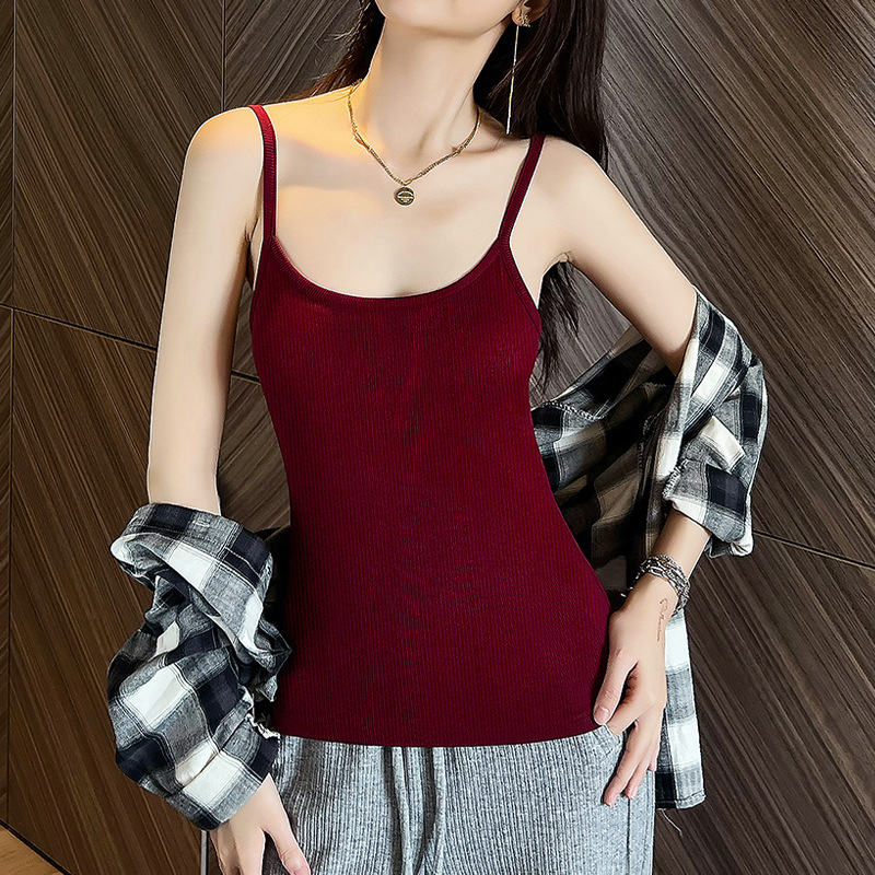 Picture of Modal Cotton Small Camisole Women's Outer Wear Summer Inner Wear Beautiful Back Base Shirt Sleeveless Top Slim-fit All-match