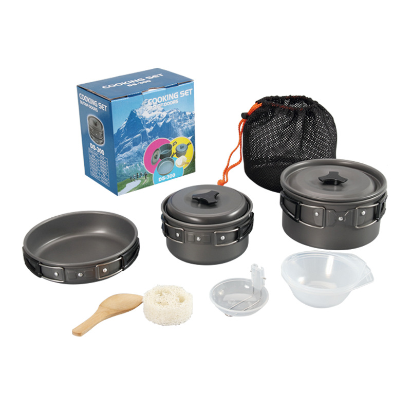 Picture of Outdoor portable camping pot set DS-300 pot set 2-3 people picnic barbecue tableware multi-functional pot set Wholesale