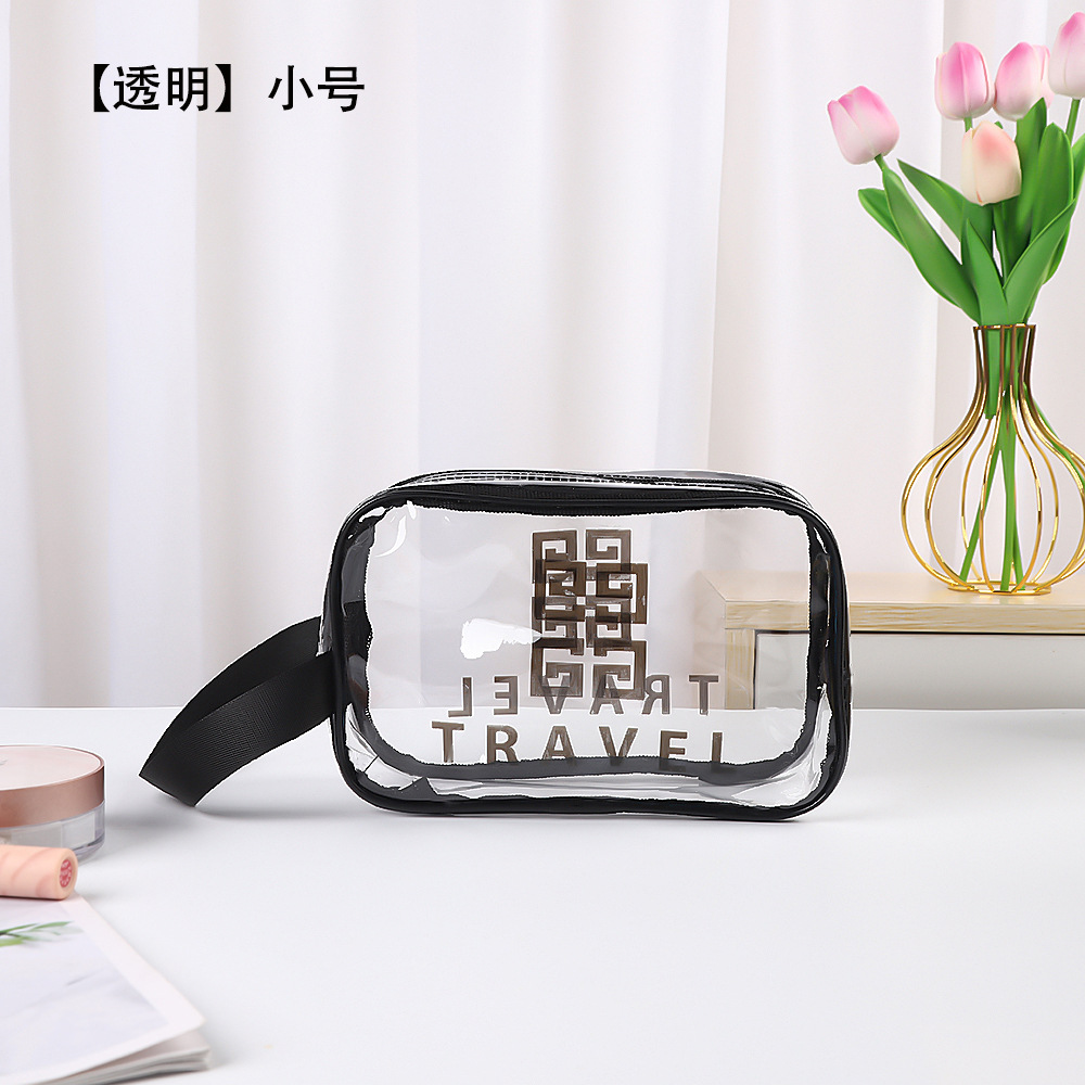 Picture of Transparent Cosmetic Bag Pvc Toiletry Bag Business Trip Cosmetics Bag Waterproof Large Capacity Satchel Cosmetic Bag Cosmetics Bag