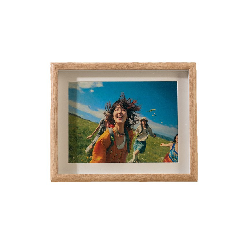 Picture of Hollow photo frame wooden table 6 inch 7 inch 8 inch 10 inch A4 wall solid wood Nordic creative wall frame wholesale