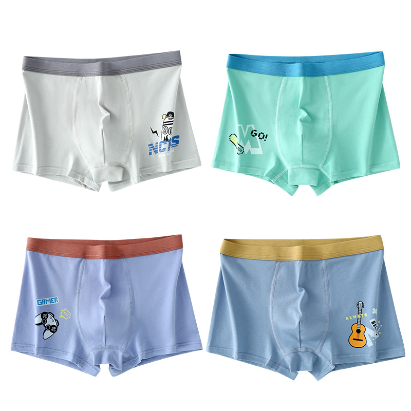 Picture of Youth underwear boys development period students junior high school students older children cotton boxer shorts development period plus size