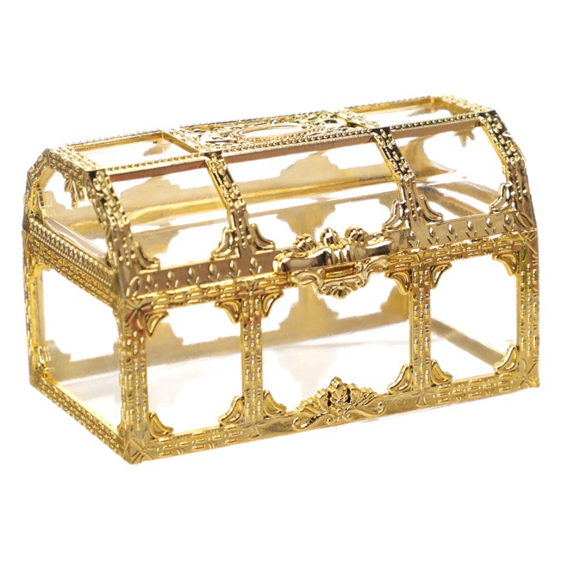Creative Ferrero box European hollow gold and silver candy box foreign trade treasure box with hand gift plastic candy box wholesale