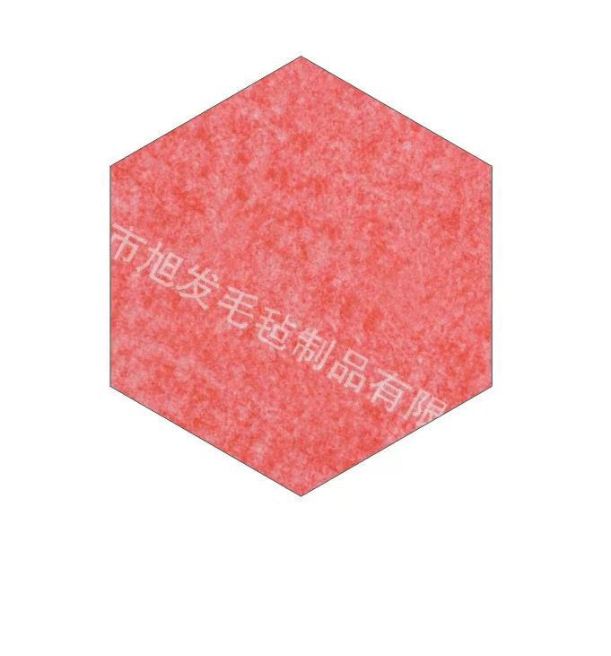 Picture of Cross-border color felt board hexagonal message board self-adhesive wall stickers felt hexagonal display background wall sound insulation board