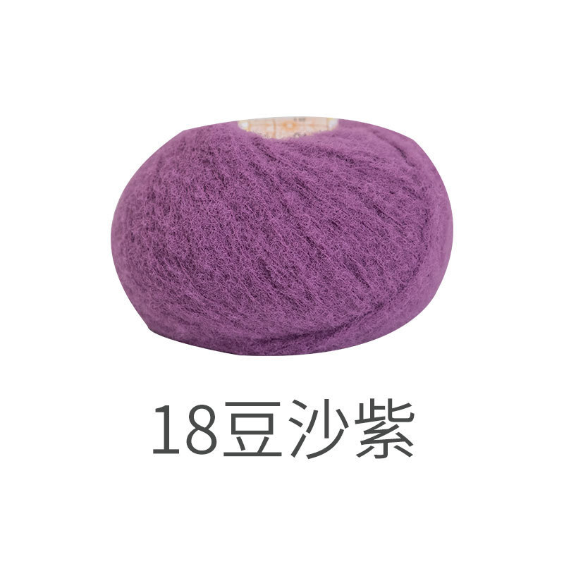 Picture of Snow Fear Cotton Candy Imitation Wool Felt Line Hairpin Hand-woven Bag Doll Crochet Material Bag Wool Ball