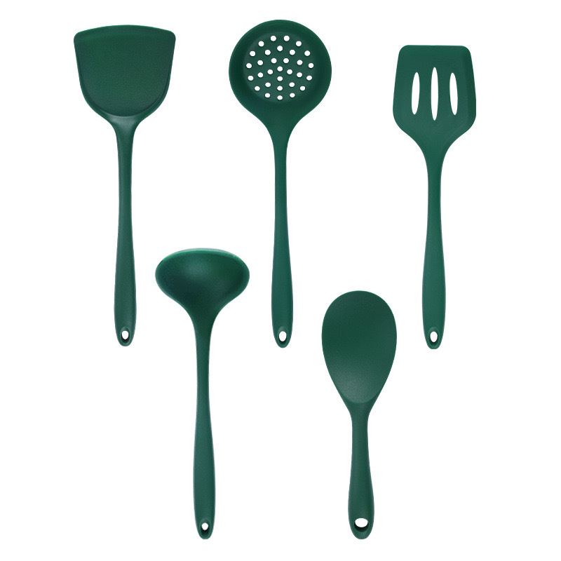 Picture of Wholesale household non-stick pan silicone chinese shovel high temperature resistant shovel spoon suit colander soup spoon suit kitchenware five-piece set