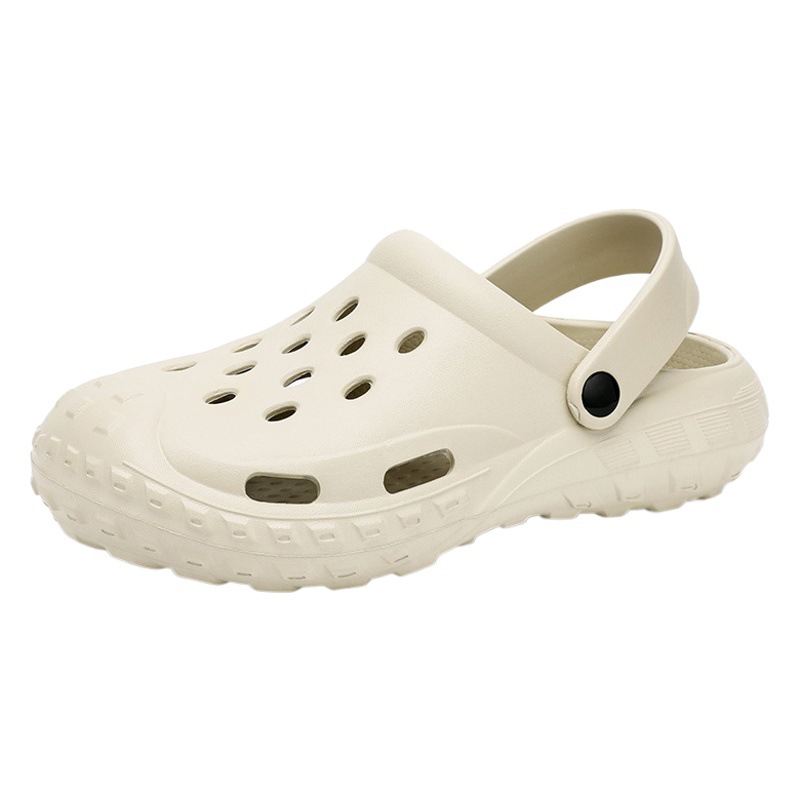 Croc Shoes Men's Summer Outerwear Deodorant Anti-Slip Baotou Dual-Purpose Slippers Soft Sole Beach Large Size Slippers