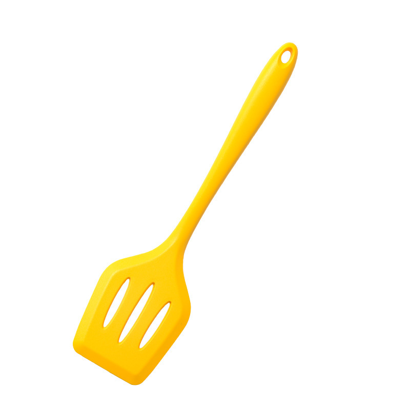 Picture of New Chinese Yellow All-inclusive Silicone 8-piece Kitchen Tools Kitchenware Set Cooking Shovel Spoon Stir-frying Shovel with Storage Bucket
