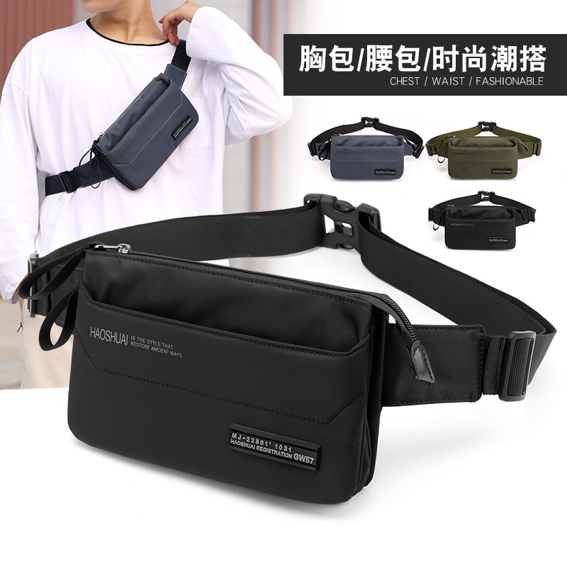 Picture of Factory direct new outdoor sports personal waist bag trend men's chest bag messenger bag multi-functional storage bag