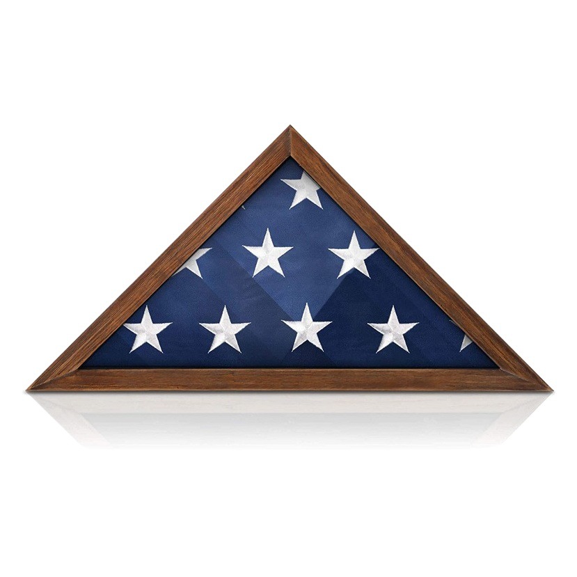 Amazon wooden flag storage box living room wall decoration flag box triangle country flag protective cover